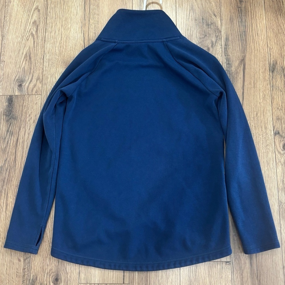 Athleta Cozy Asym Pullover In Navy Size Small - Picture 2 of 6